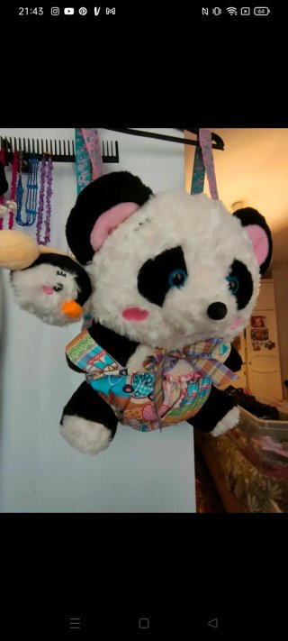 Mochila Peluche Oso Panda Lutra Jump