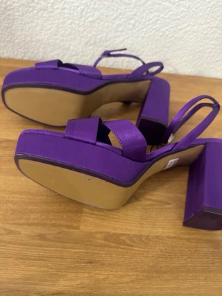 Tacones Zara Morados Plataforma