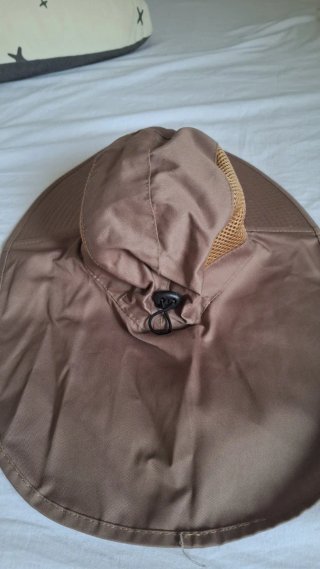 Sombrero ala ancha beige/marrón