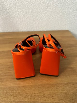Tacones Zara Naranja Talla 40