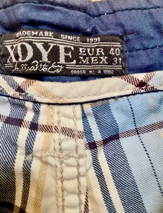 Bermudas Pull & Bear Cuadros Azul