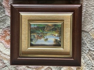 Juego de 4 cuadros antiguos decorativos