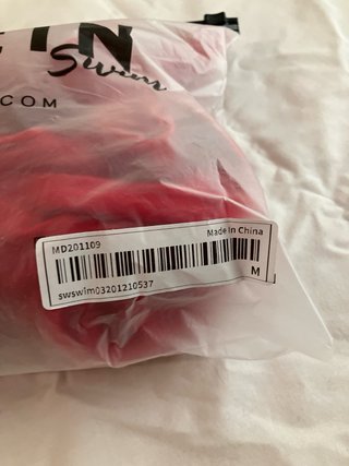 Bikini SHEIN rojo ajustable lazos Talla M