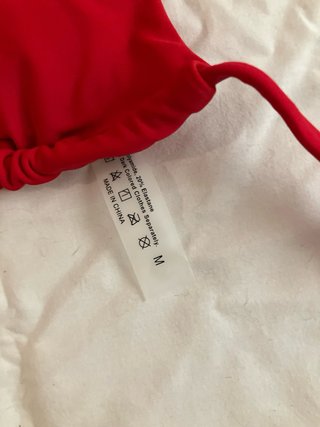 Bikini SHEIN rojo ajustable lazos Talla M