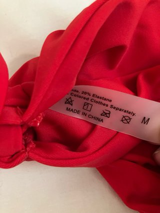 Bikini SHEIN rojo ajustable lazos Talla M