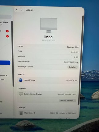 iMac Retina 4K 21,5 i3 3,6GHz 8GB RAM