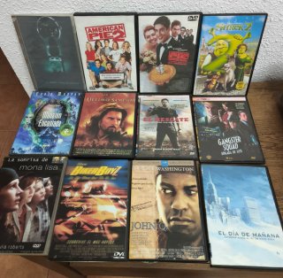 Lote 10 DVDs grabads: Acción, Comedia, Terror, Fam