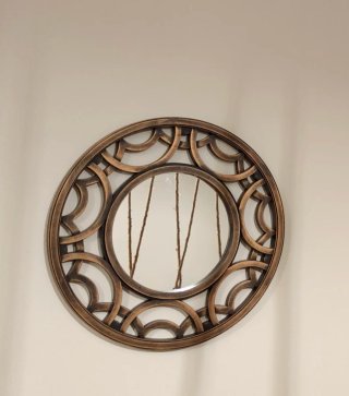 Espejo Decorativo Bronce y Dorado