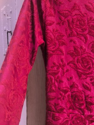 Vestido Zara rosa fucsia floral talla S