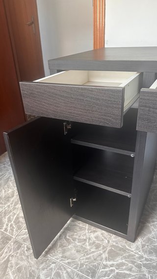 Escritorio MICKE negro-marrón Ikea
