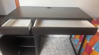 Escritorio MICKE negro-marrón Ikea