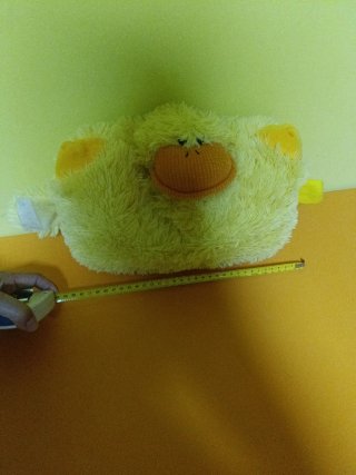 Cojín peluche pollito amarillo