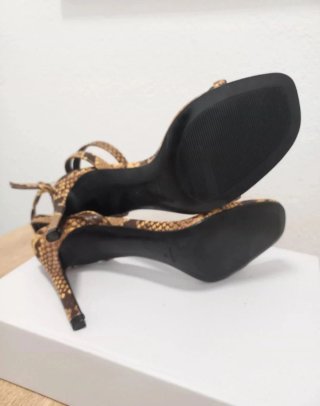 Sandalias Mango Tacón Animal Print