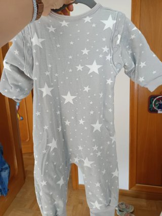 Pijama saco dormir estrellas gris