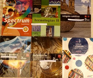 Libros de texto de 3o ESO.