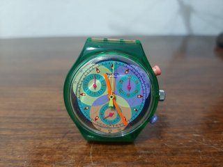 Reloj Swatch Cronógrafo Multicolor arco iris 1992