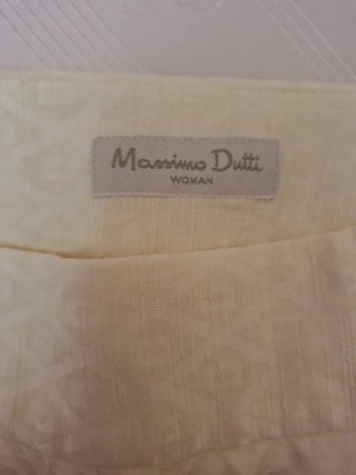 Falda marfil elegante MonteCarlo Massimo Dutti