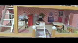 Casita de muñecas con muebles