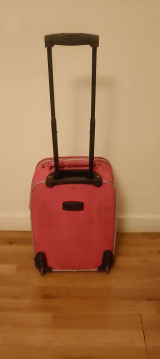 Maleta Valisa rosa con ruedas