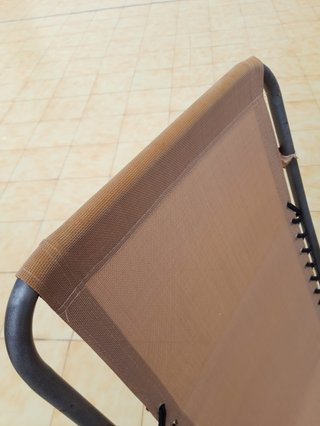 Tumbona plegable beige marron