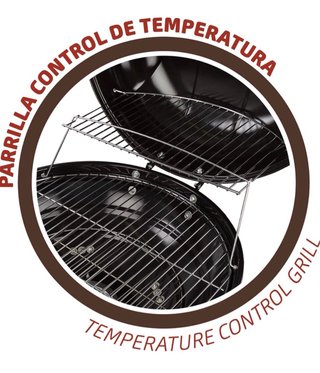 Barbacoa negra con ruedas