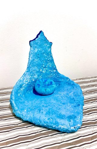 Portavelas escultural artesanal obra de arte única