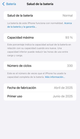 iPhone Apple 16 pro max 256g 93%