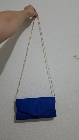 Bolso de mano azul para eventos especiales