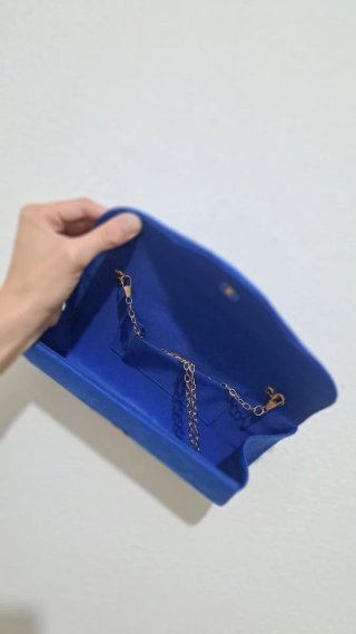 Bolso de mano azul para eventos especiales