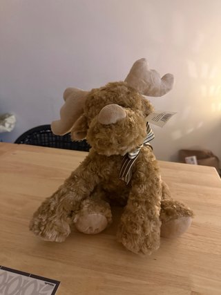 Peluche Reno Marrón con Lazo