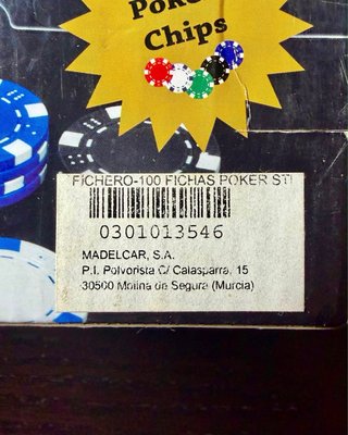 100 Fichas Póker 11.5g con Soporte