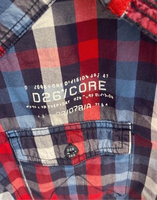 Camisa cuadros manga corta Talla S