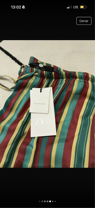 Pantalón pijamero Zara rayas