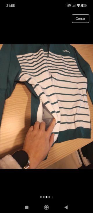 Chaqueta Alpha rayas verde y blanco