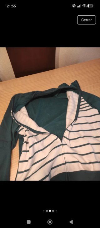 Chaqueta Alpha rayas verde y blanco