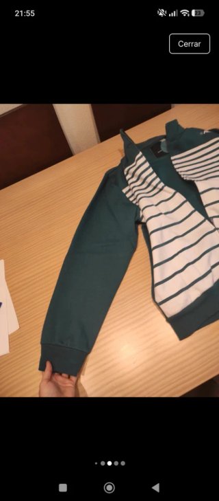 Chaqueta Alpha rayas verde y blanco