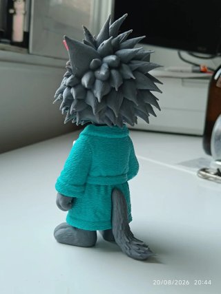 Figura 3D Gato Mañanero con Taza