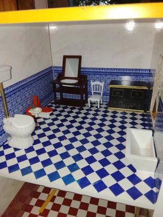 MINI casa de madera hecha a mano .