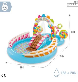 Piscina hinchable Candy Zone con tobogán