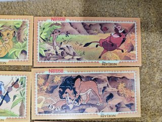 Colección de 6 puzzles del Rey León. (Set completo