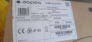 Termo Eléctrico Aspes 30L ATE30S