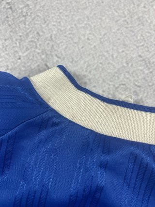 Camiseta Adidas Fútbol #9 Manga Larga Azul Blanca
