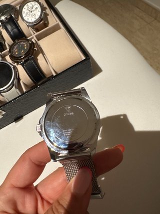 Reloj Guess Malla Plateada Azul