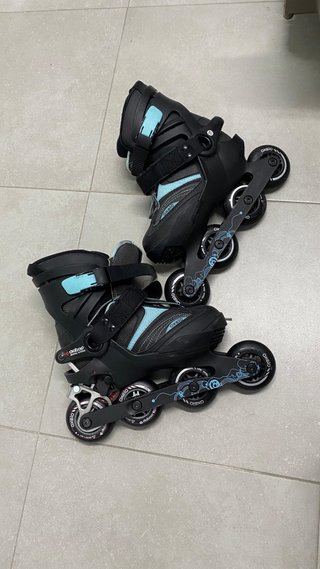 Patines Oxelo con protecciones y bolsa talla 36