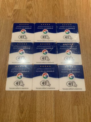 9 Tarjetas NFC Google Review