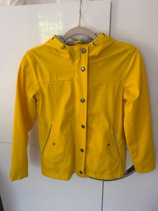 Chaqueta impermeable infantil amarilla 146 cm