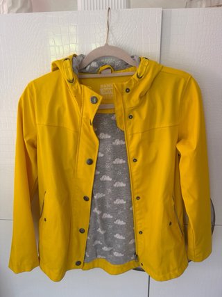 Chaqueta impermeable infantil amarilla 146 cm