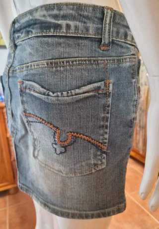 Minifalda vaquera tiro bajo azul Talla M