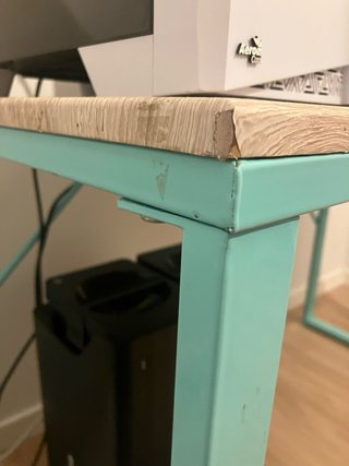Mesa escritorio madera y metal