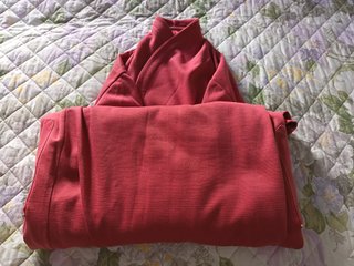 Vestaglia lunga rosa con tasche